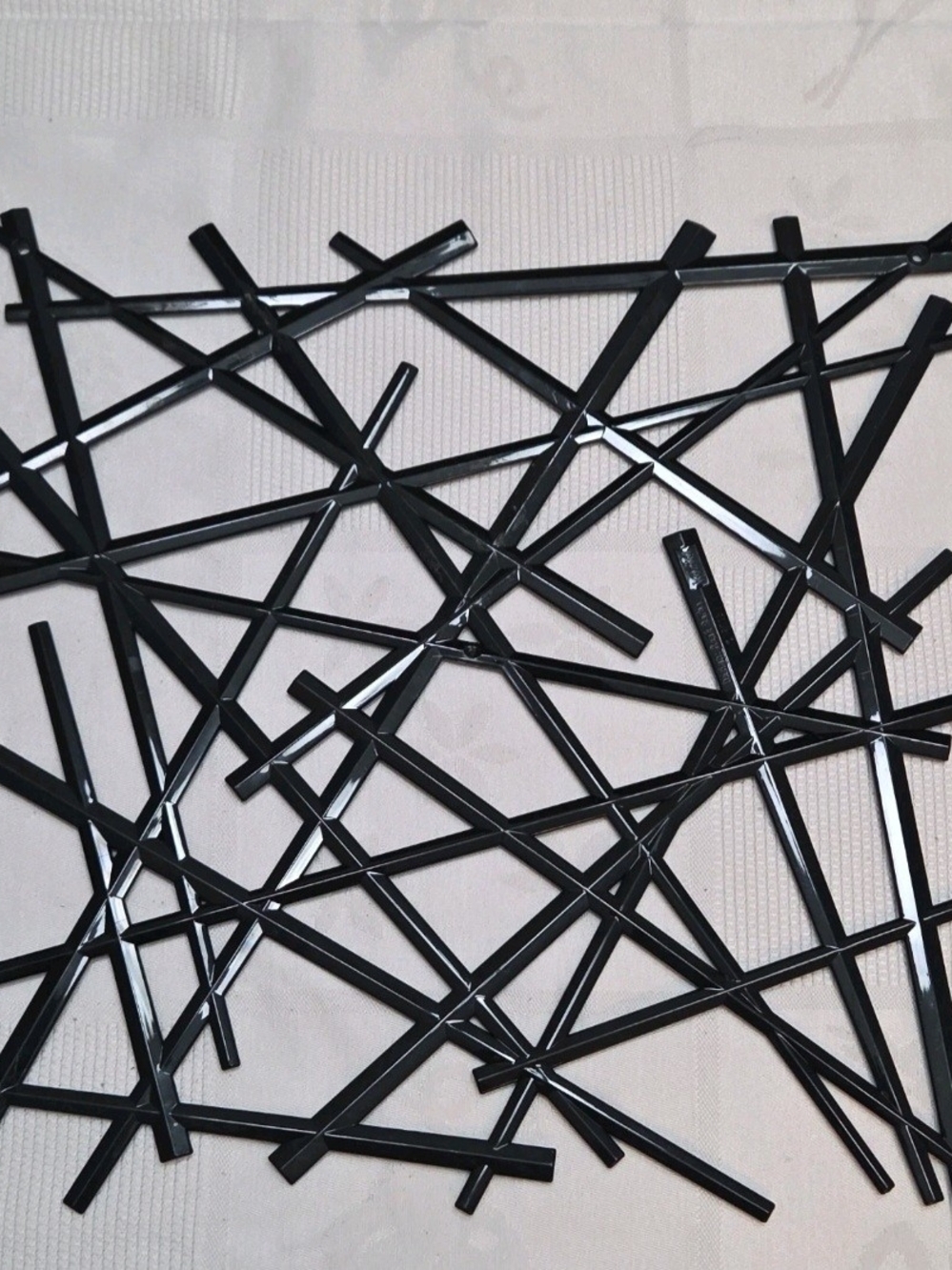 Set Of 3- Modern Black Abstract Koziol Room Dividers